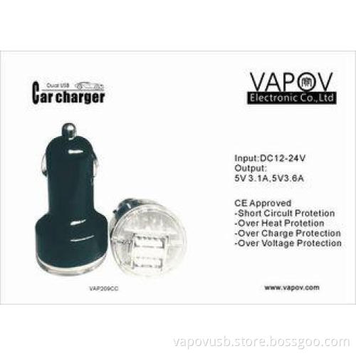 3.6A Dual USB Car Charger For Apple / Android/Samsung Mob